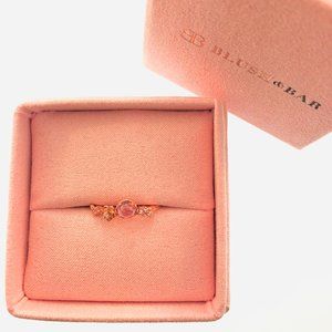 Women's Blush & Bar Rose Gold Crystal Ring